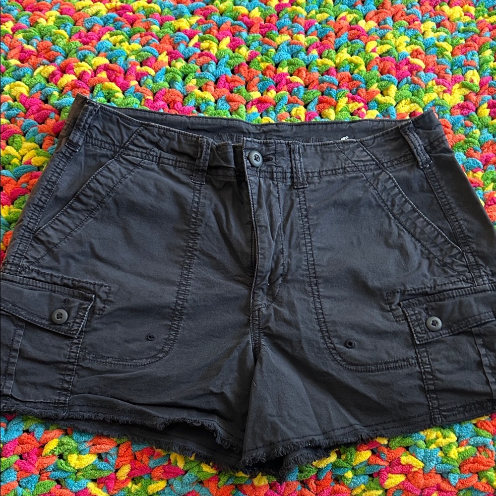 American Eagle Black Cargo Shorts